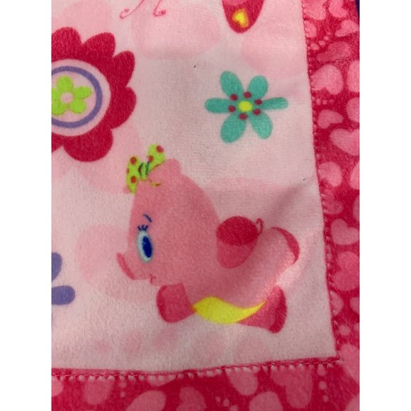 Bright Starts Crinkle Teething Blanket Bird Buterfly Pig Cow Pink with Purple Te - Picture 5 of 9